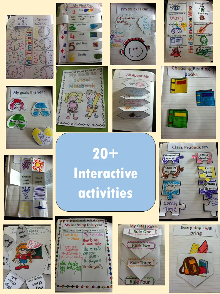 Back to School Interactive Notebook Activity Pack