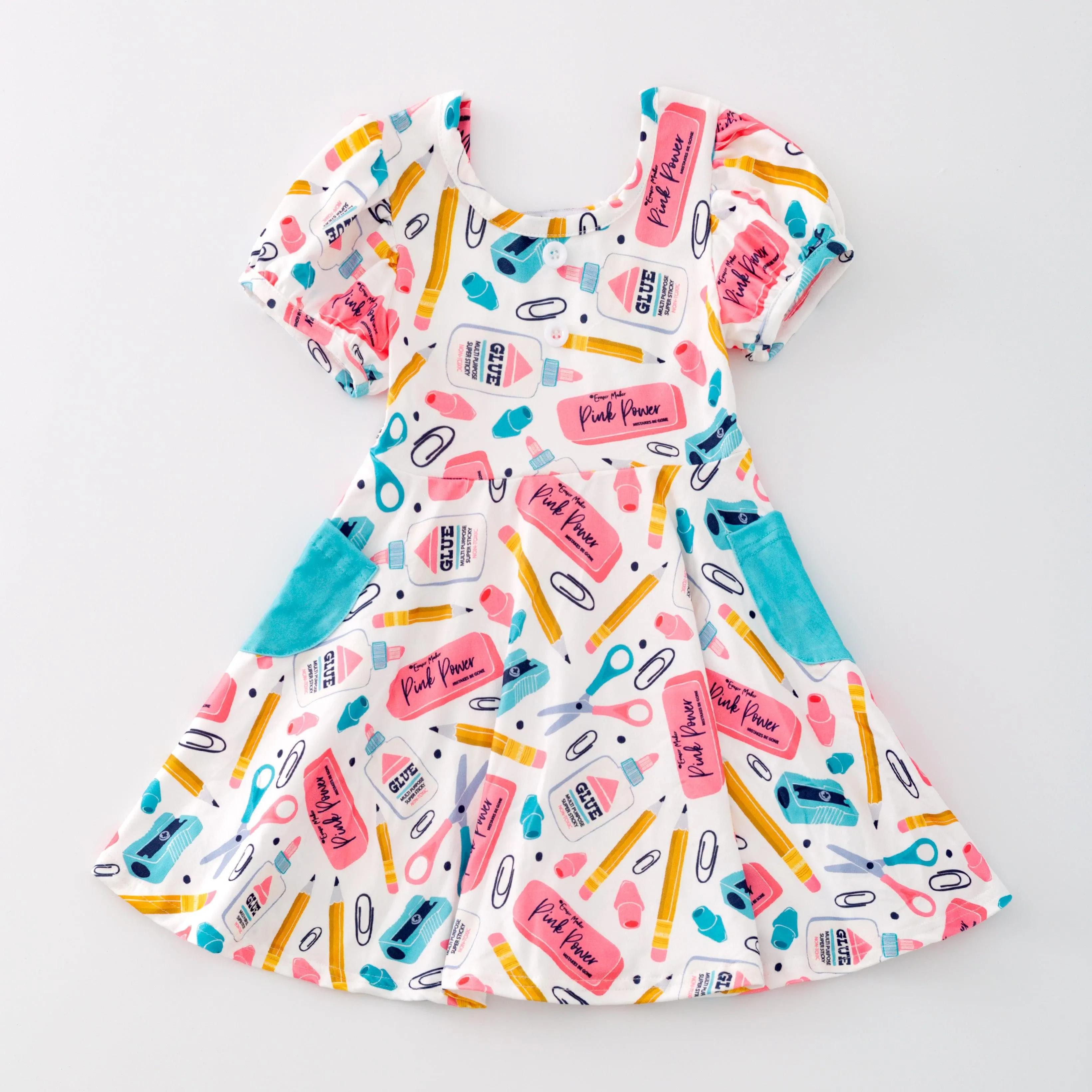 Back to School "Cute School Supplies" Playwear Dress