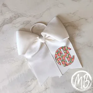 Back to School Scallop Monogram Bow