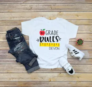back to school shirt, third grade shirt boy, girls third grade shirt, back to school, first day of school shirt, distant learning tee, third