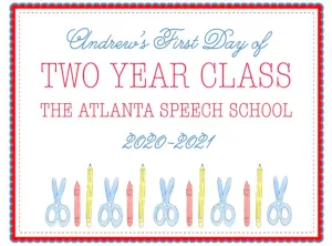 Back to School Sign-Scalloped