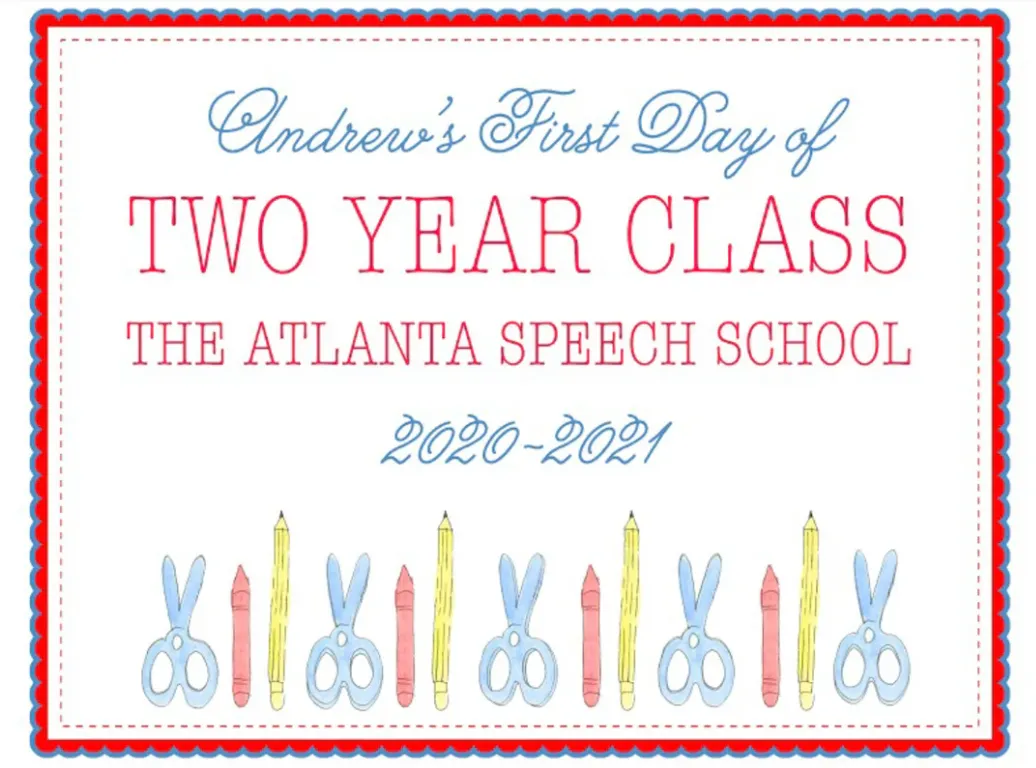 Back to School Sign-Scalloped