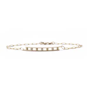 Ball & Bezel Double Beaded Bracelet