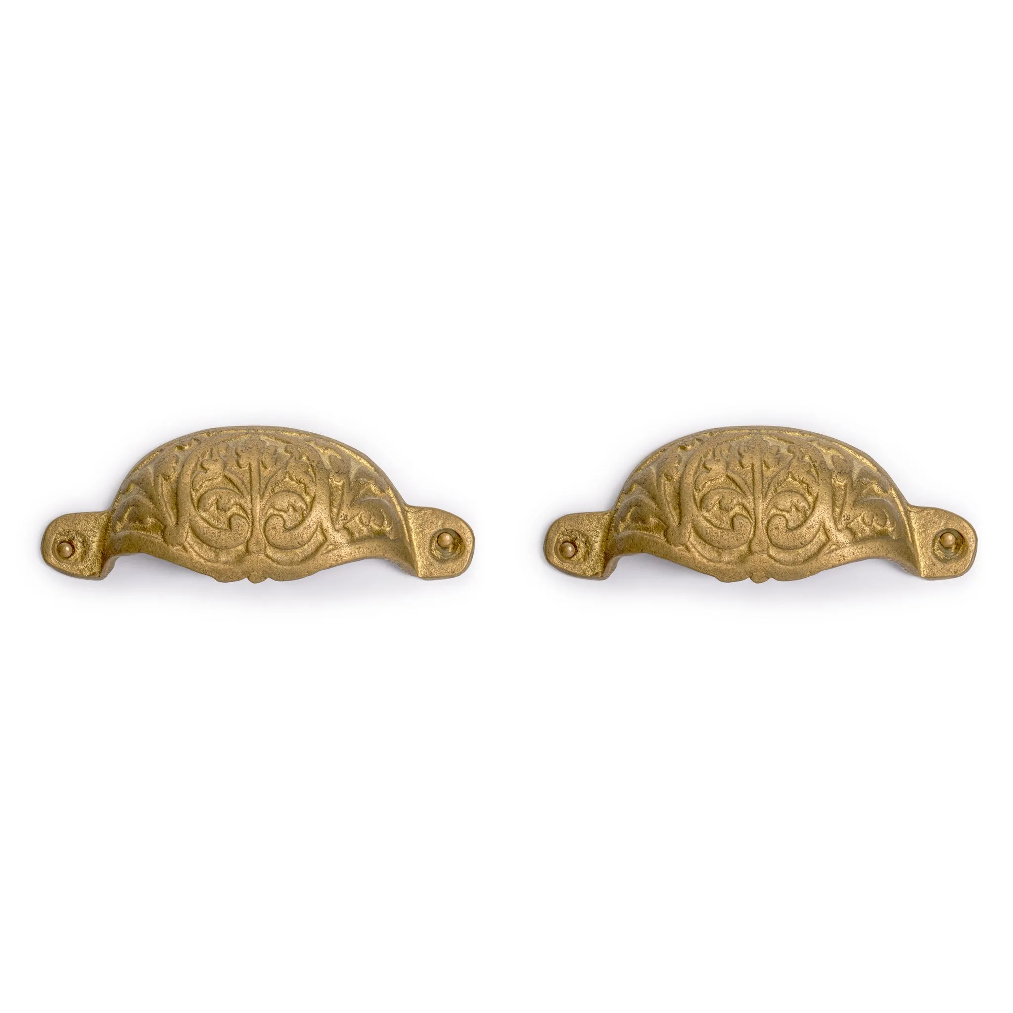 Bamboo Leaf Handle Pulls 3.5" - Set of 2