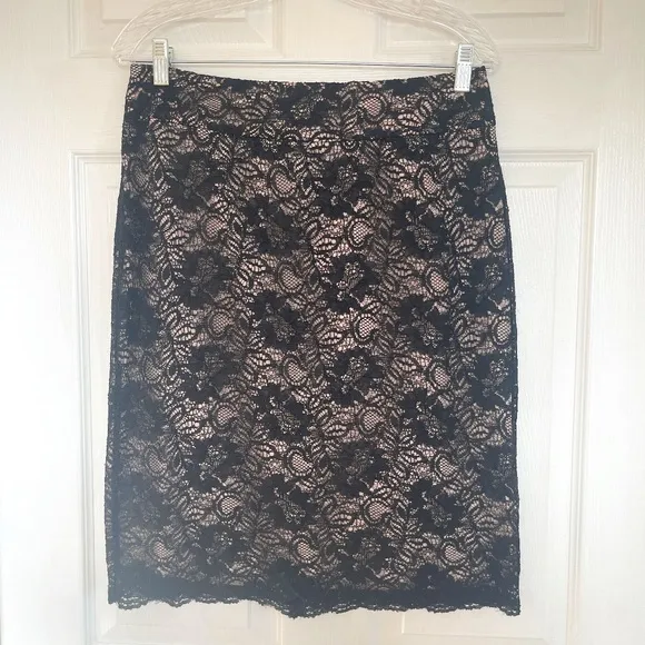 Banana Republic Lined Lace Skirt Sz. 8 Gently Loved