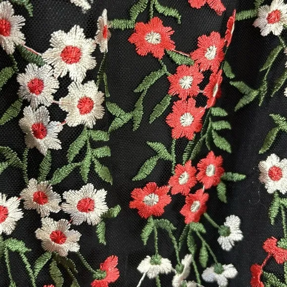 BB Dakota Gates Floral Embroidered Off-the-Shoulder Mini Dress