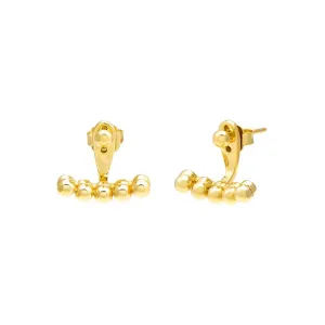 Beaded Ball Ear Jacket Stud Earring