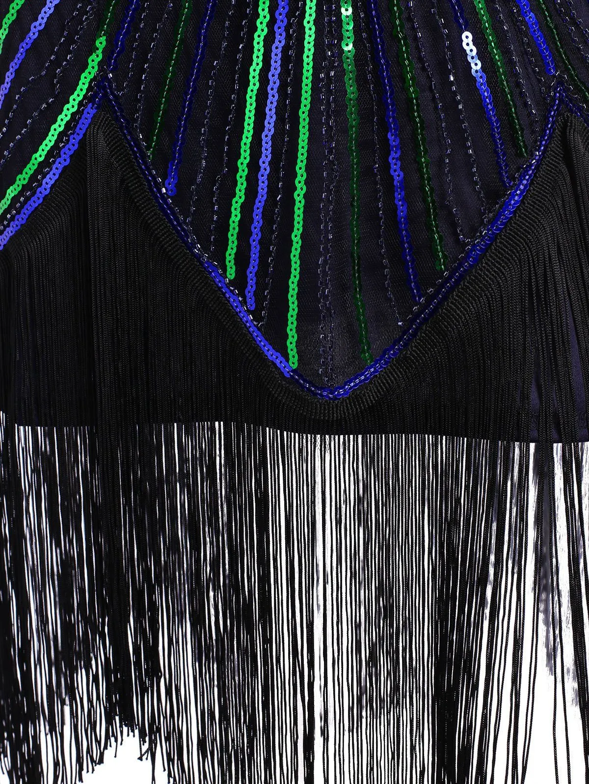 Beaded Fringed Gatsby 1920s Flapper Dress Prom Party