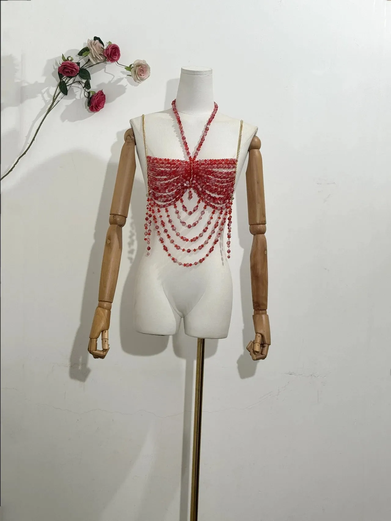 Beaded Halter Body Chain