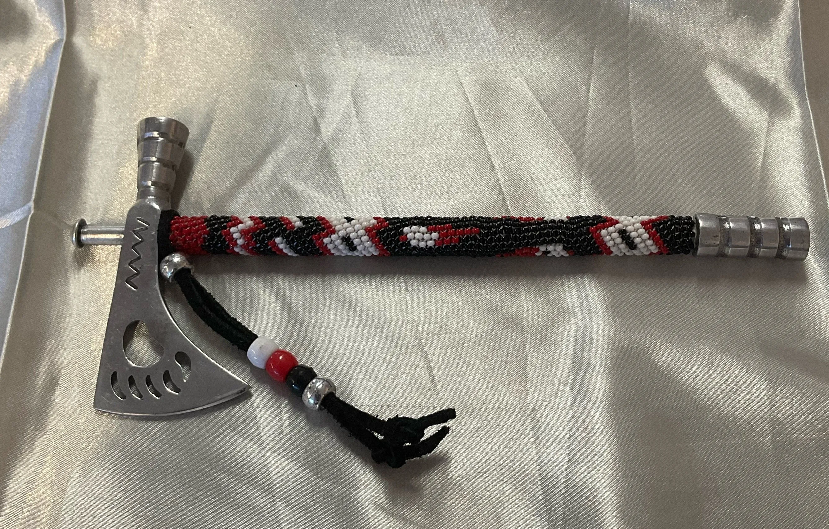 Beaded Hatchet Pipes