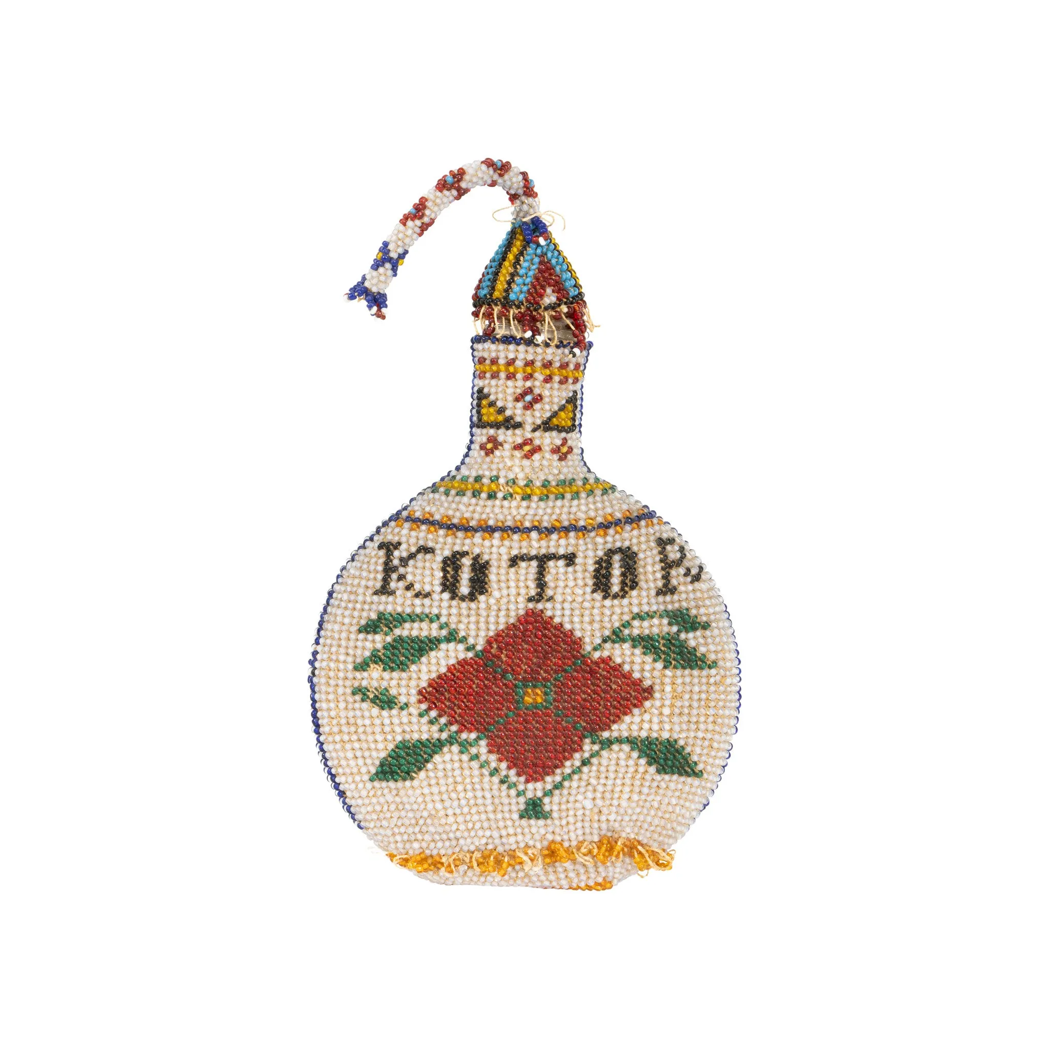 Beaded Lidded Bottle