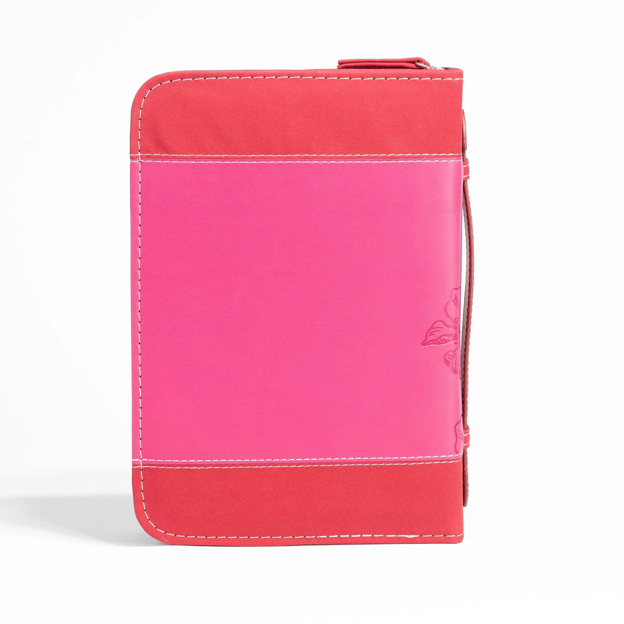 Bible Cover -Pink floral, Colossians 2:2: Large