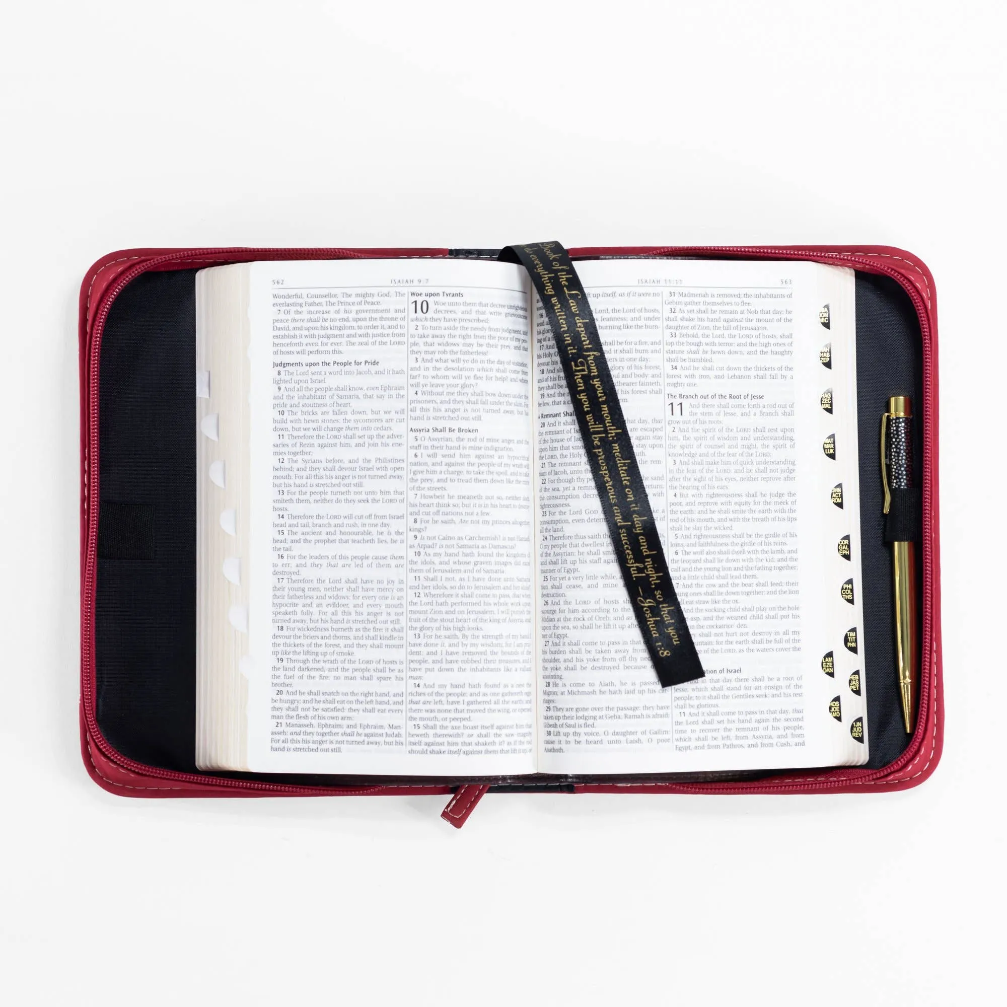 Bible Cover -Pink floral, Colossians 2:2: Large