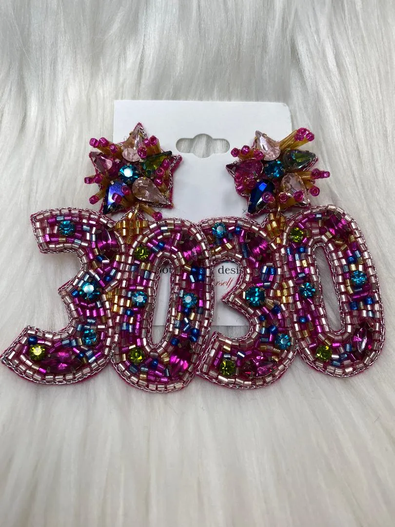 Birthday Earrings and Beaded Bags