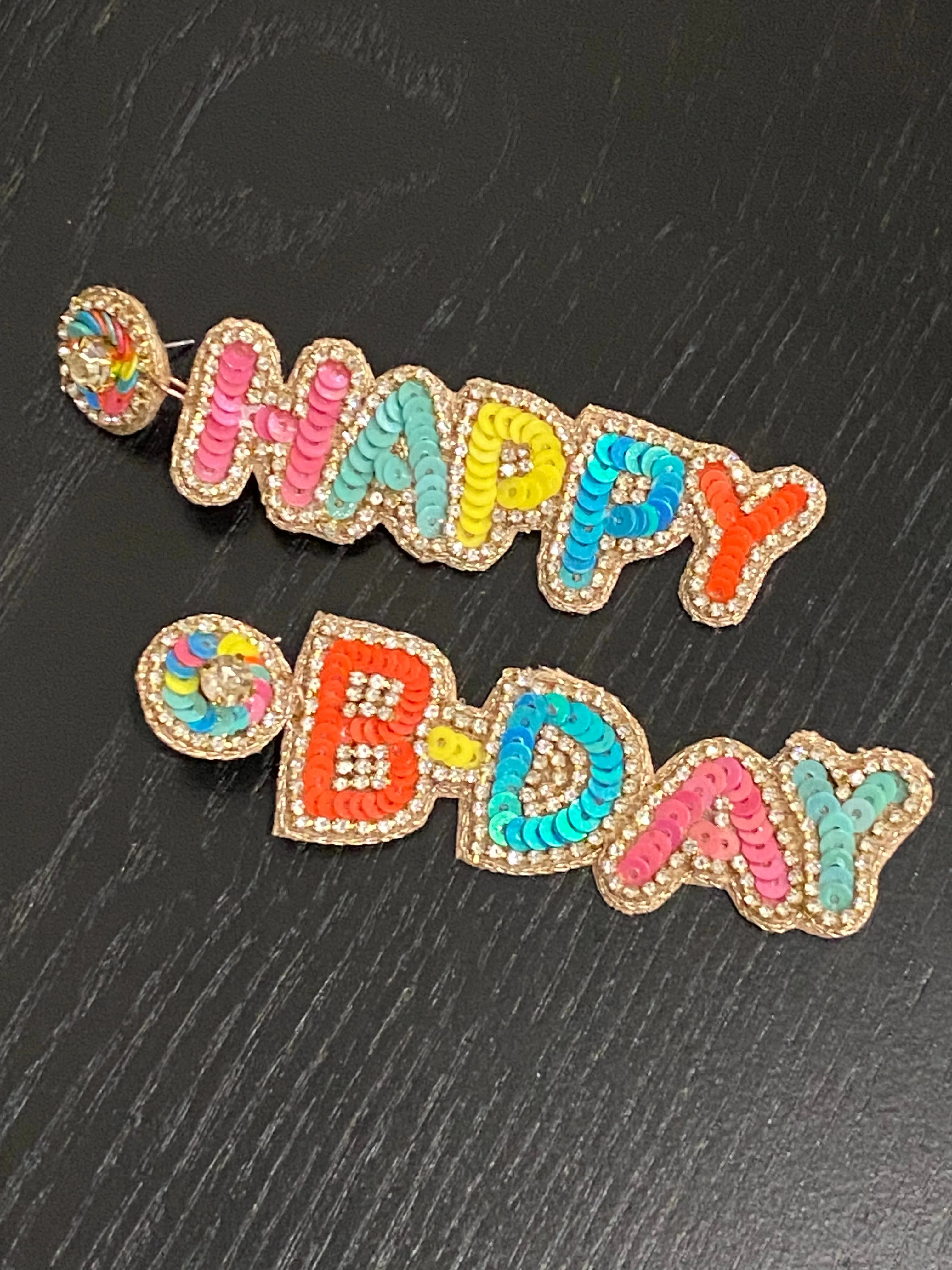 Birthday Earrings and Beaded Bags