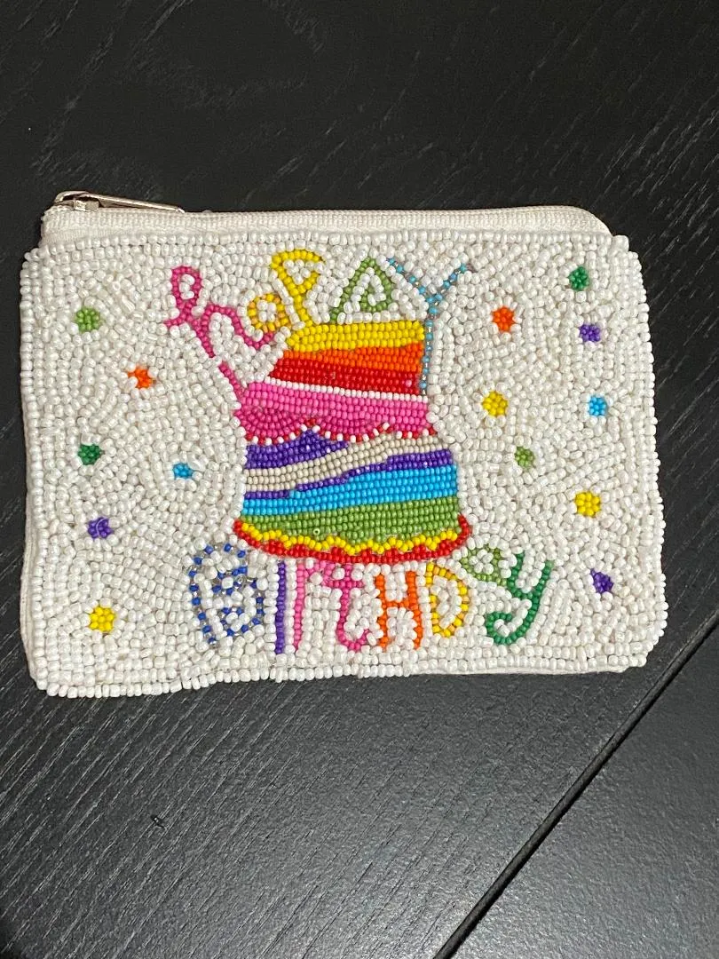 Birthday Earrings and Beaded Bags