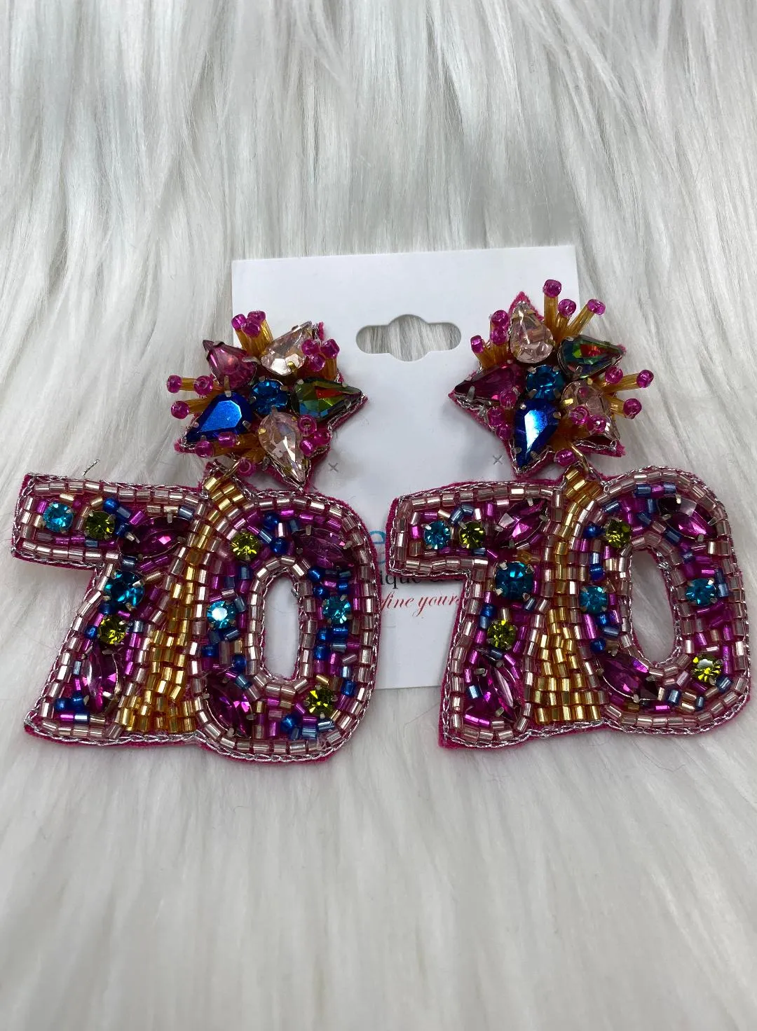 Birthday Earrings and Beaded Bags