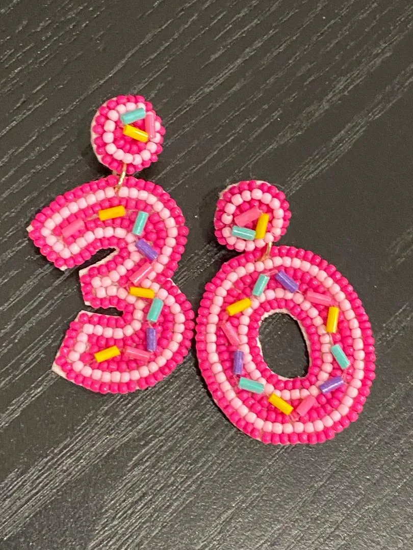 Birthday Earrings and Beaded Bags