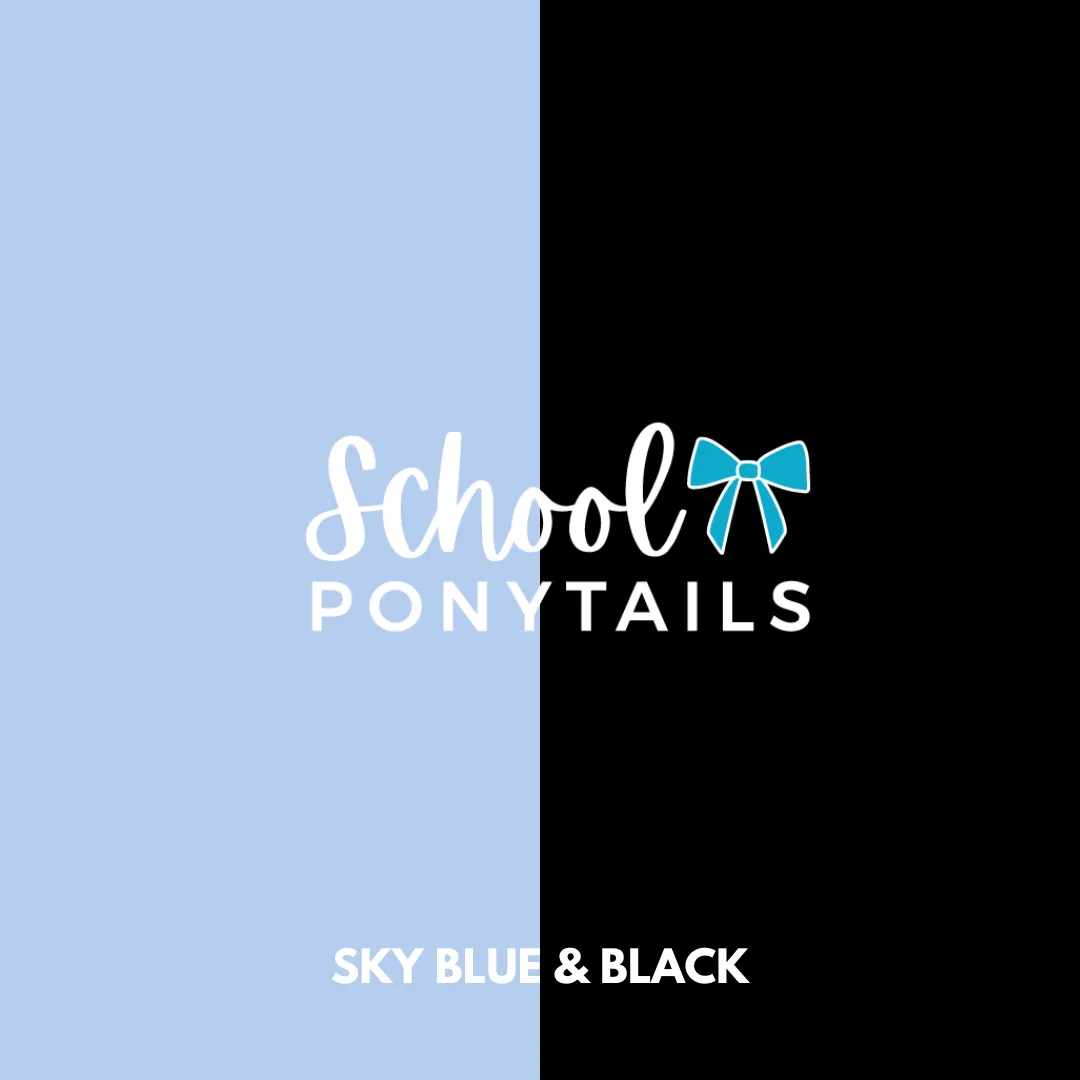 Black & Sky Blue Hair Accessories