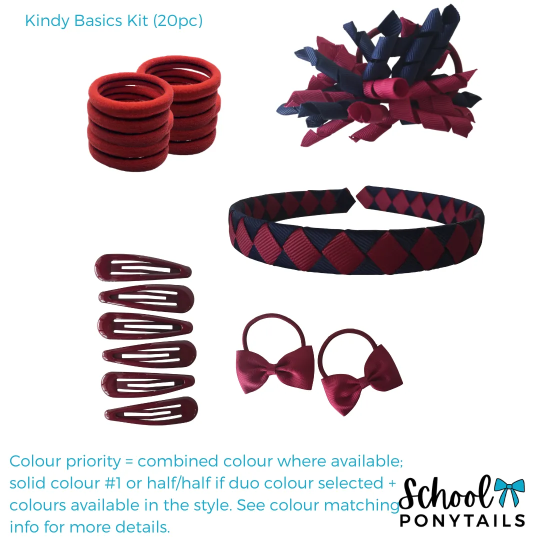 Black & Sky Blue Hair Accessories