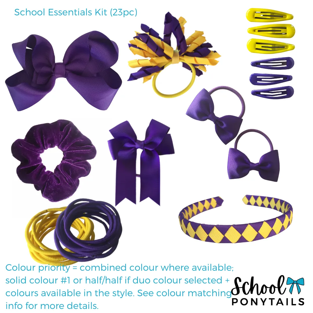 Black & Yellow & Purple & Sea Blue Hair Accessories
