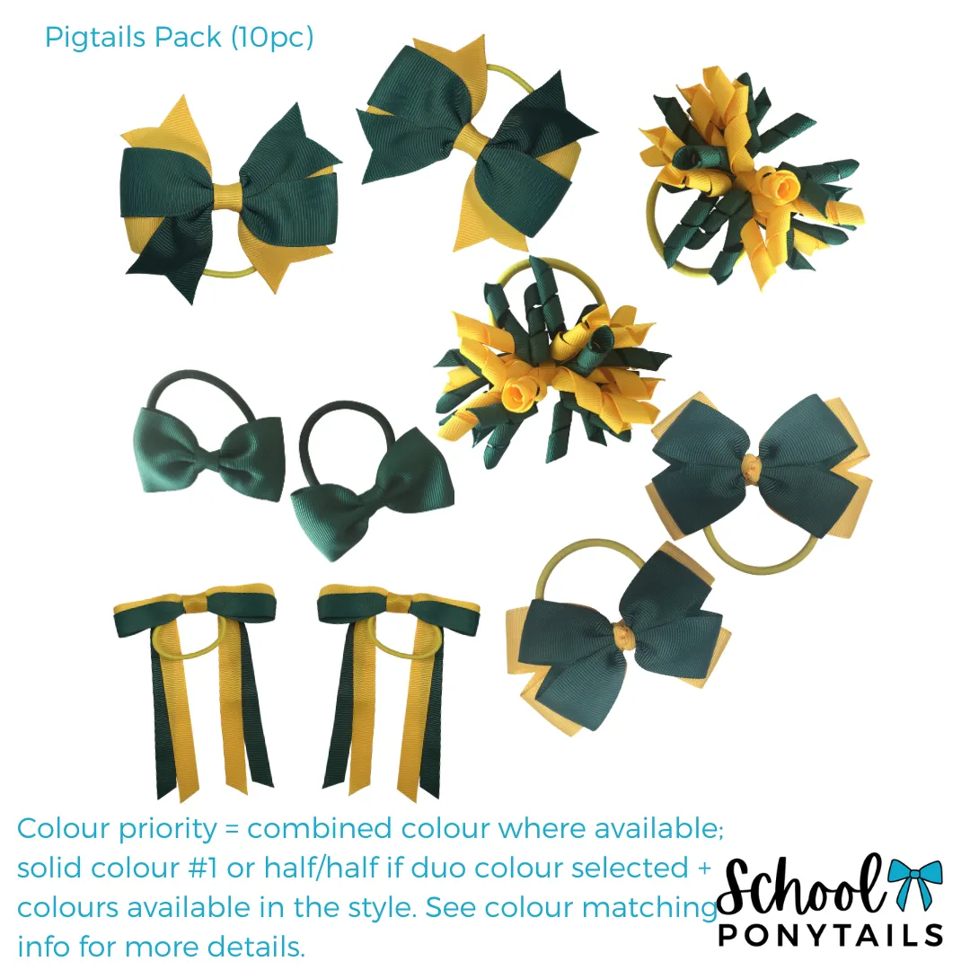 Black & Yellow & Purple & Sea Blue Hair Accessories