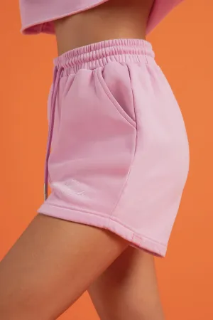 Bloch SALE | Off Duty High Waisted Terry Shorts | Bubble Gum