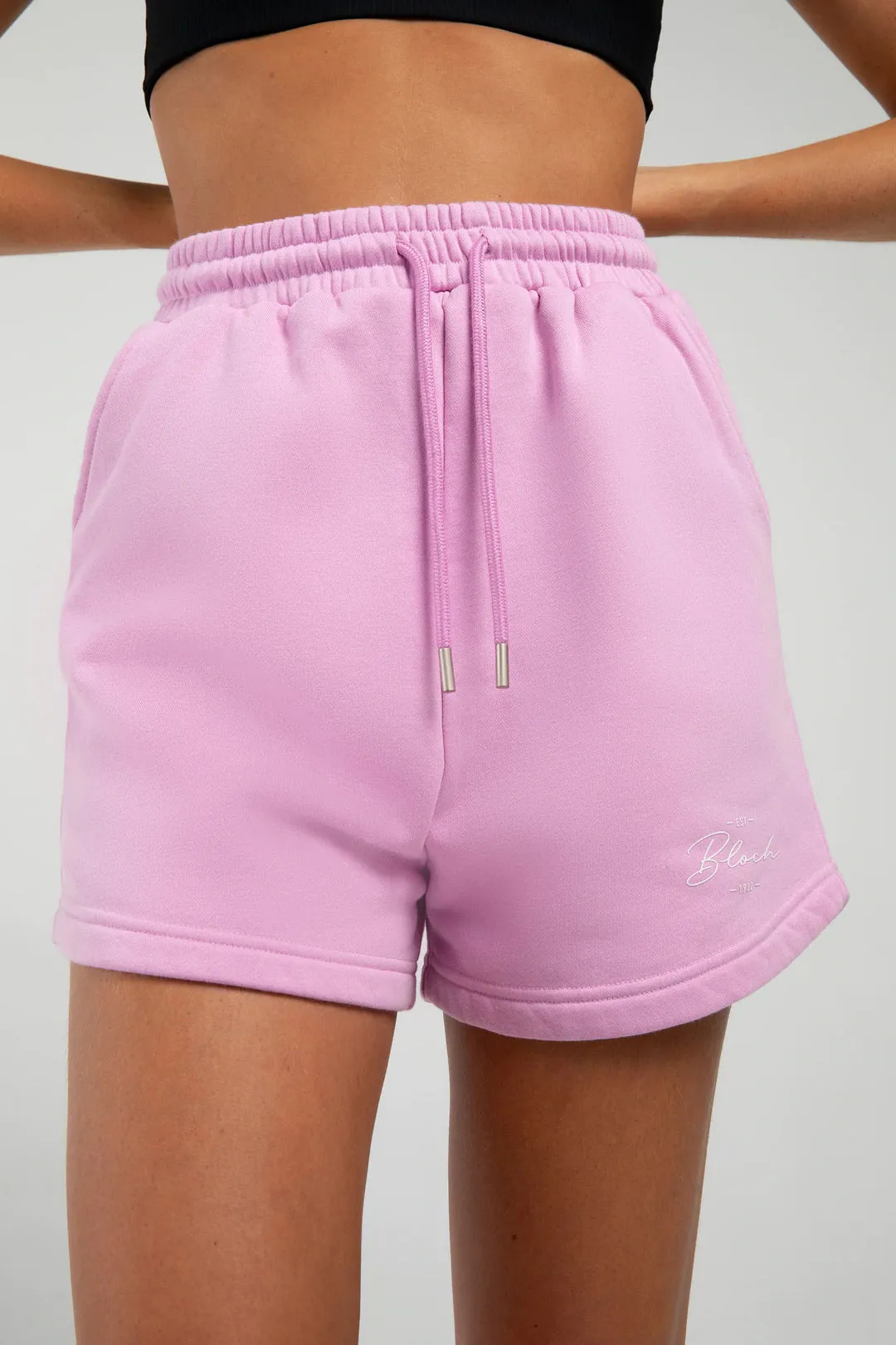 Bloch SALE | Off Duty High Waisted Terry Shorts | Bubble Gum