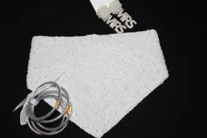 Blushing Bride White Beaded Bandana