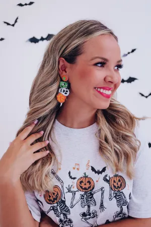 Boo Monster Seed Bead Earrings