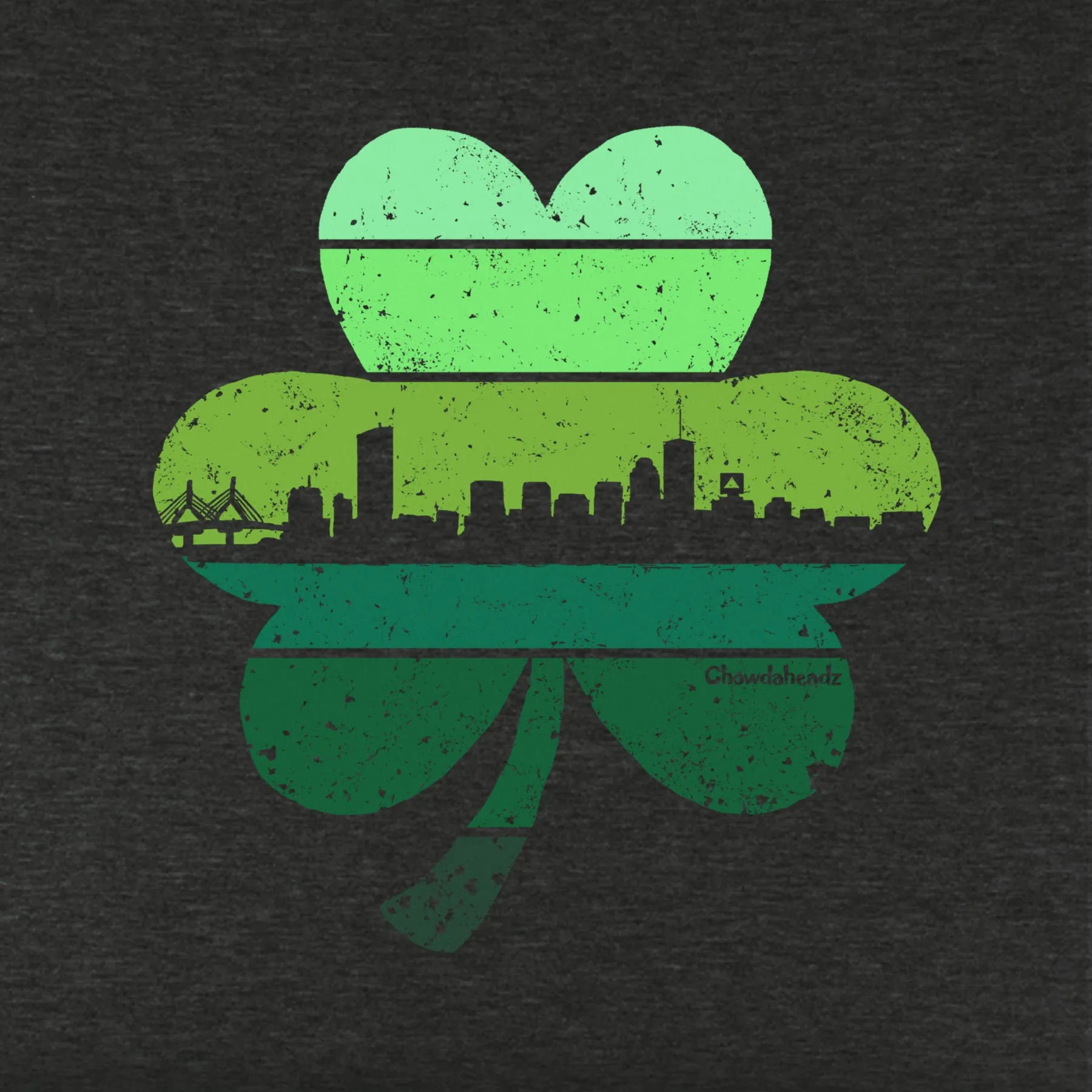 Boston Shamrock Retro Skyline Youth Hoodie