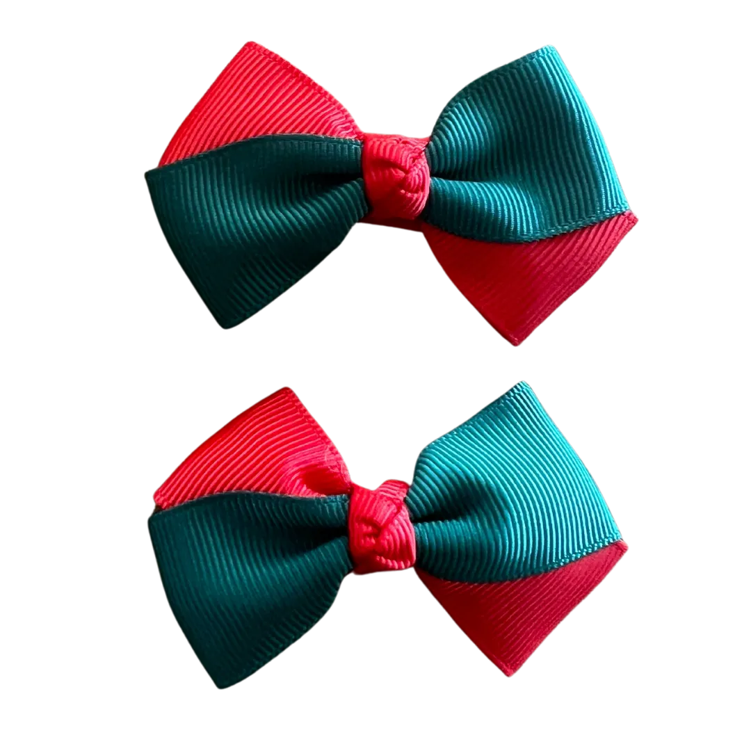 Bottle Green & Red Hair Accessories