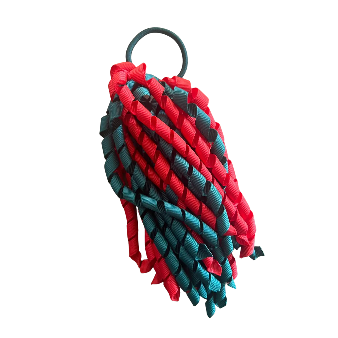Bottle Green & Red Hair Accessories