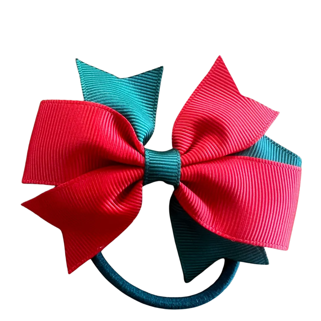 Bottle Green & Red Hair Accessories