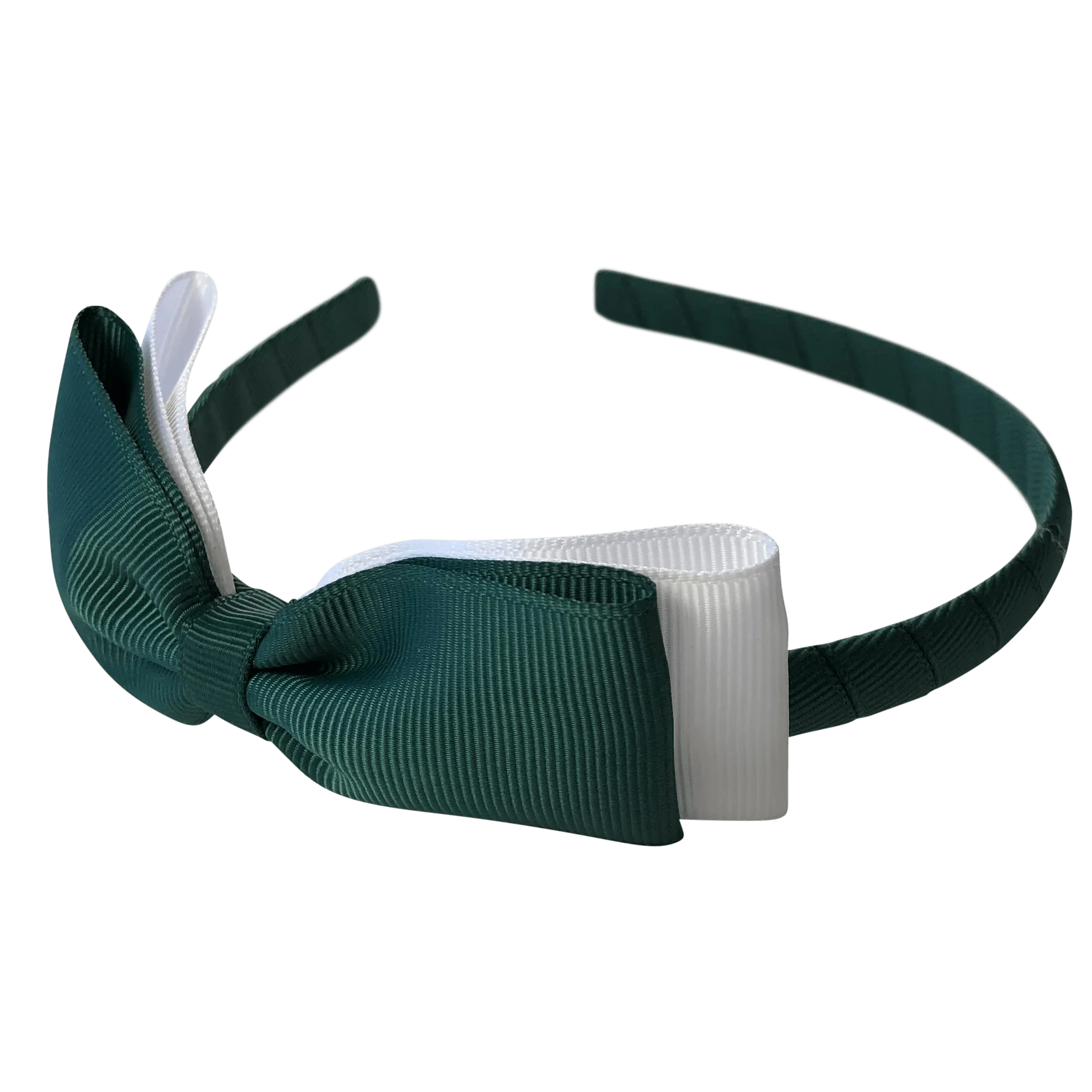 Bottle Green & White Hair Accessories