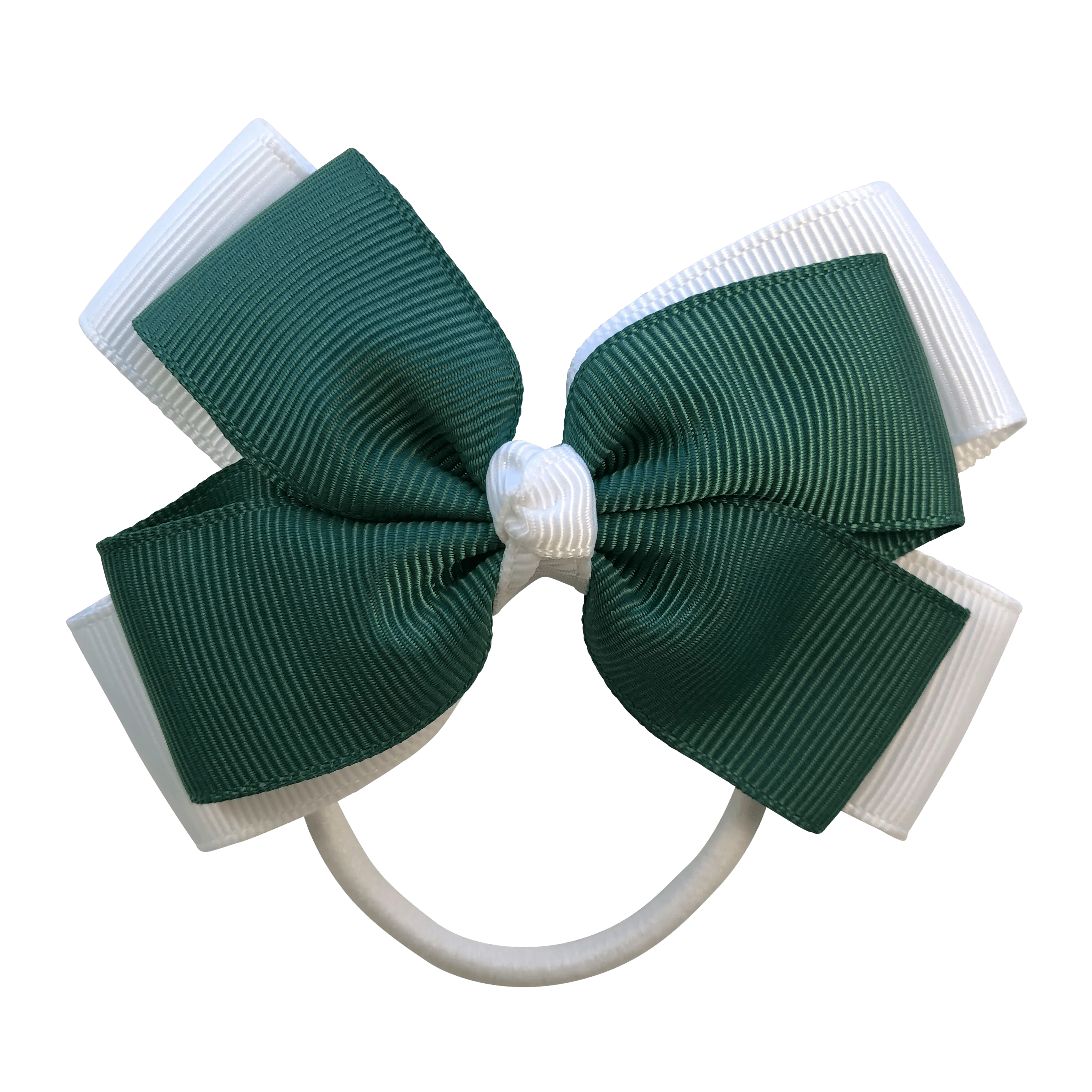 Bottle Green & White Hair Accessories