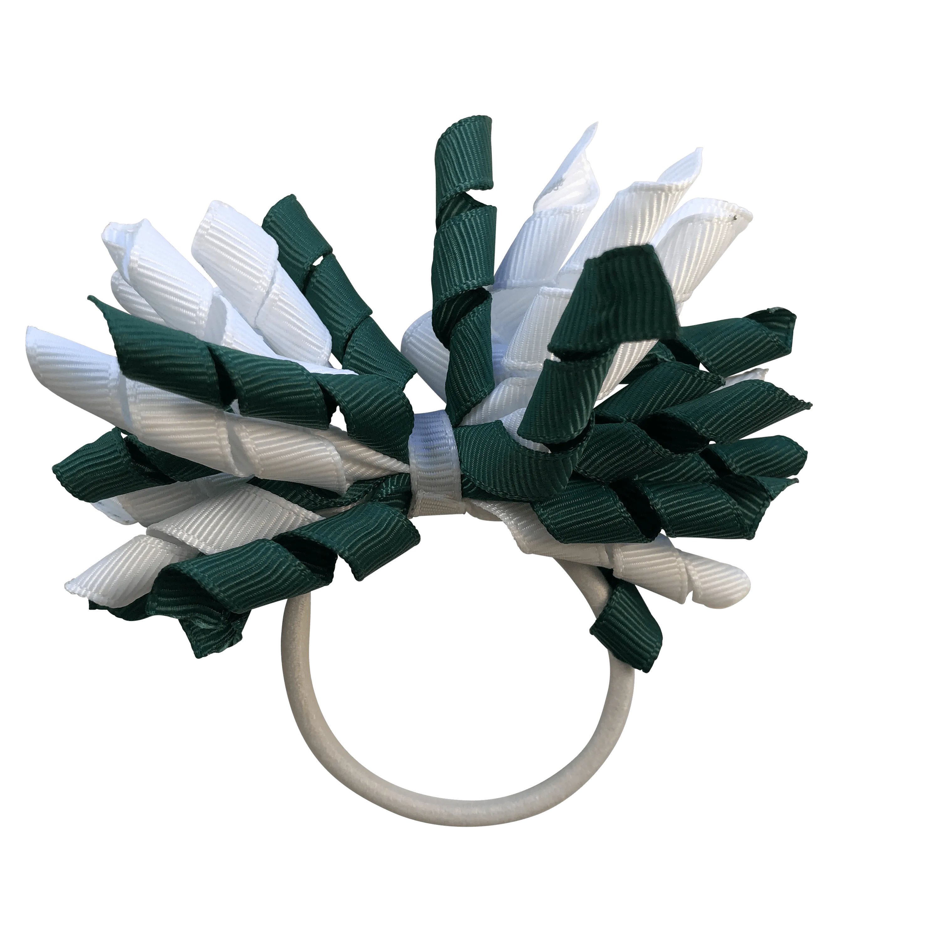 Bottle Green & White Hair Accessories