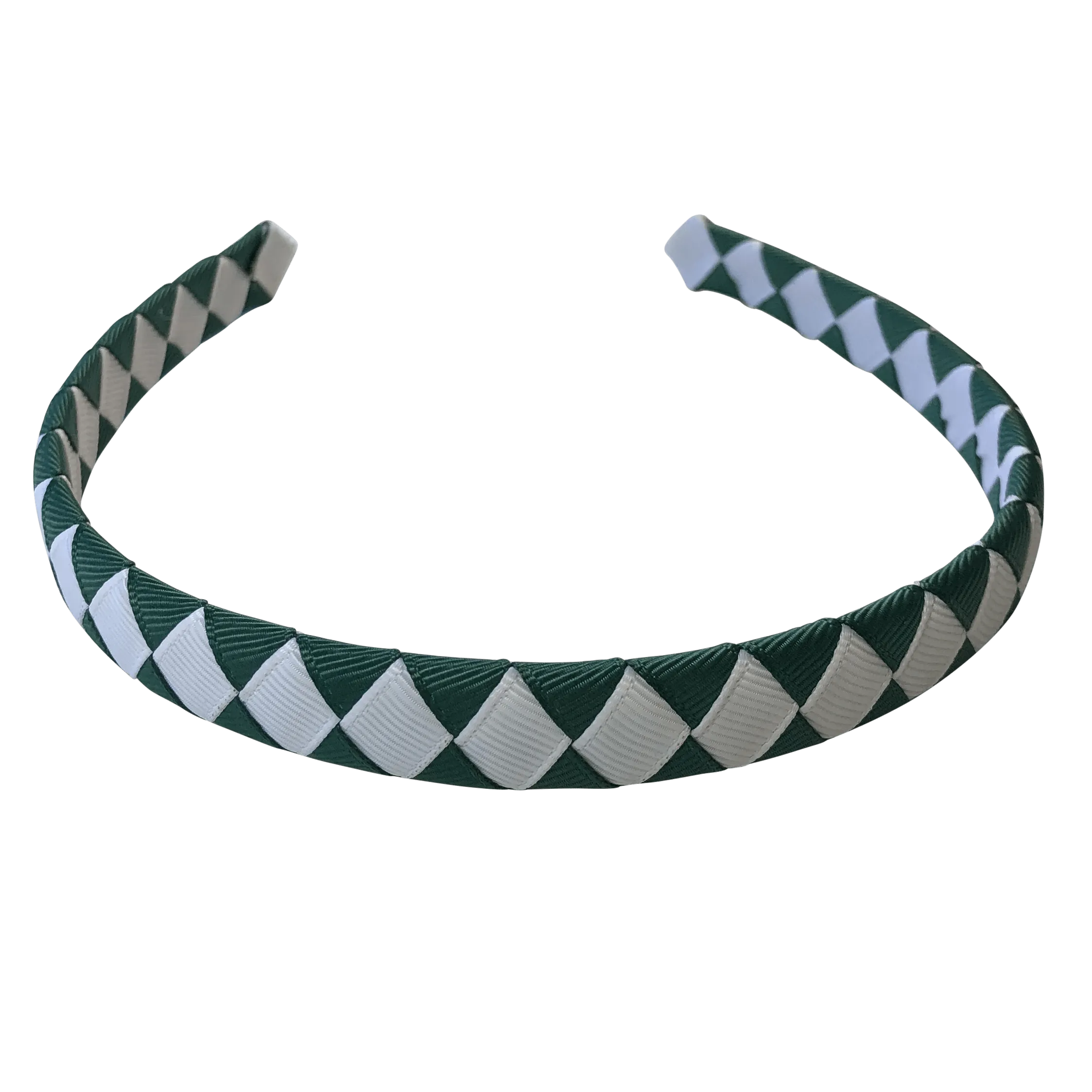 Bottle Green & White Hair Accessories