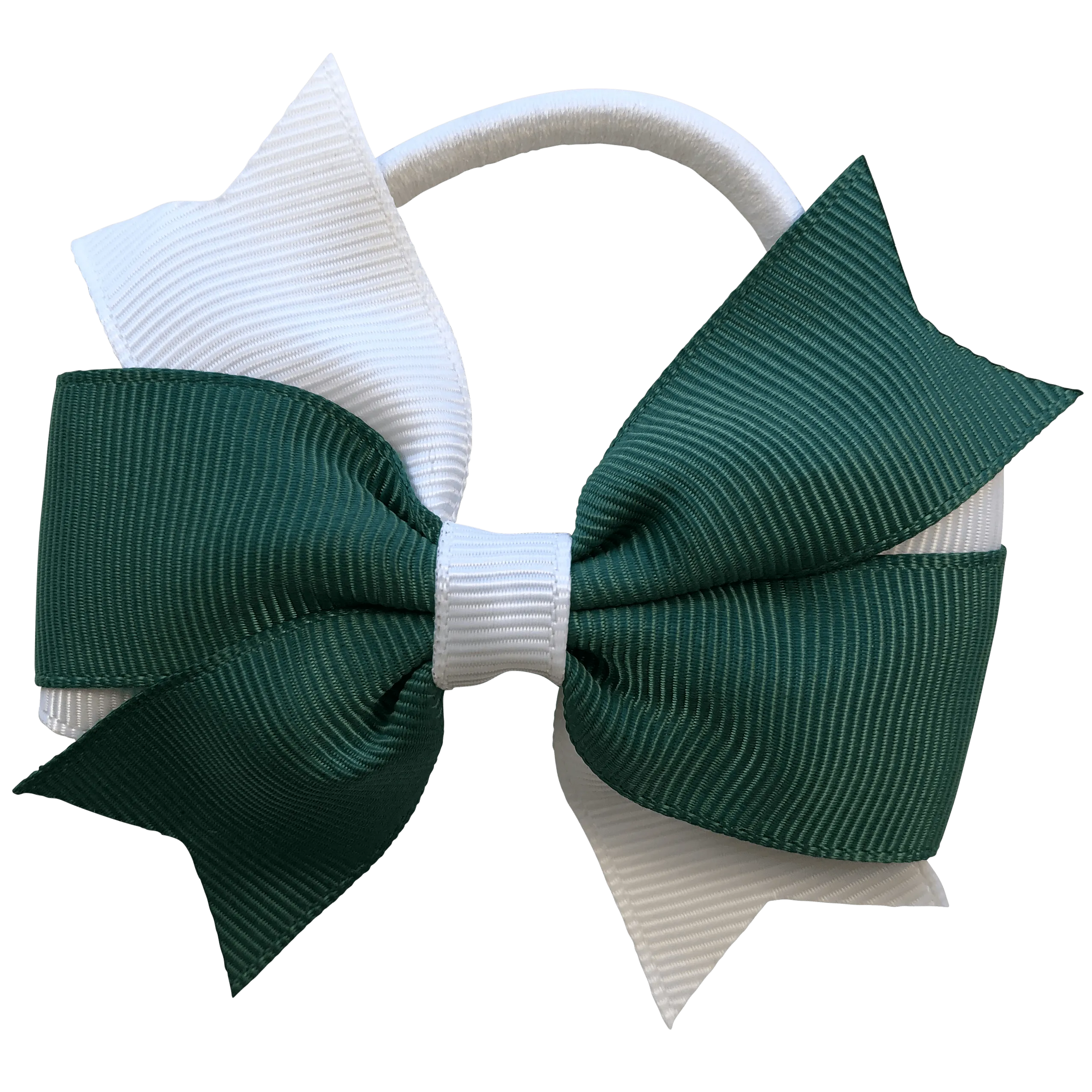 Bottle Green & White Hair Accessories