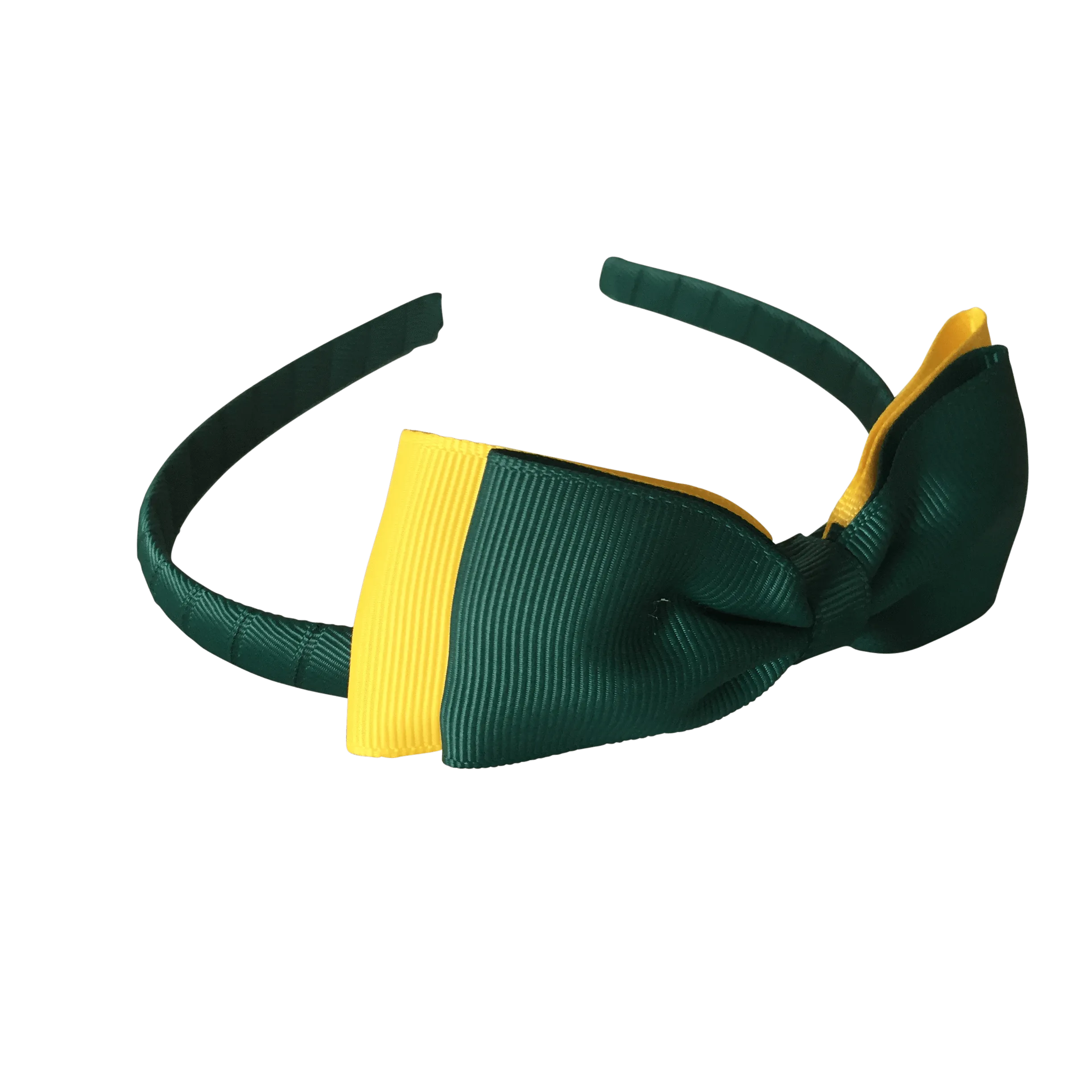 Bottle Green & Yellow Hair Accessories