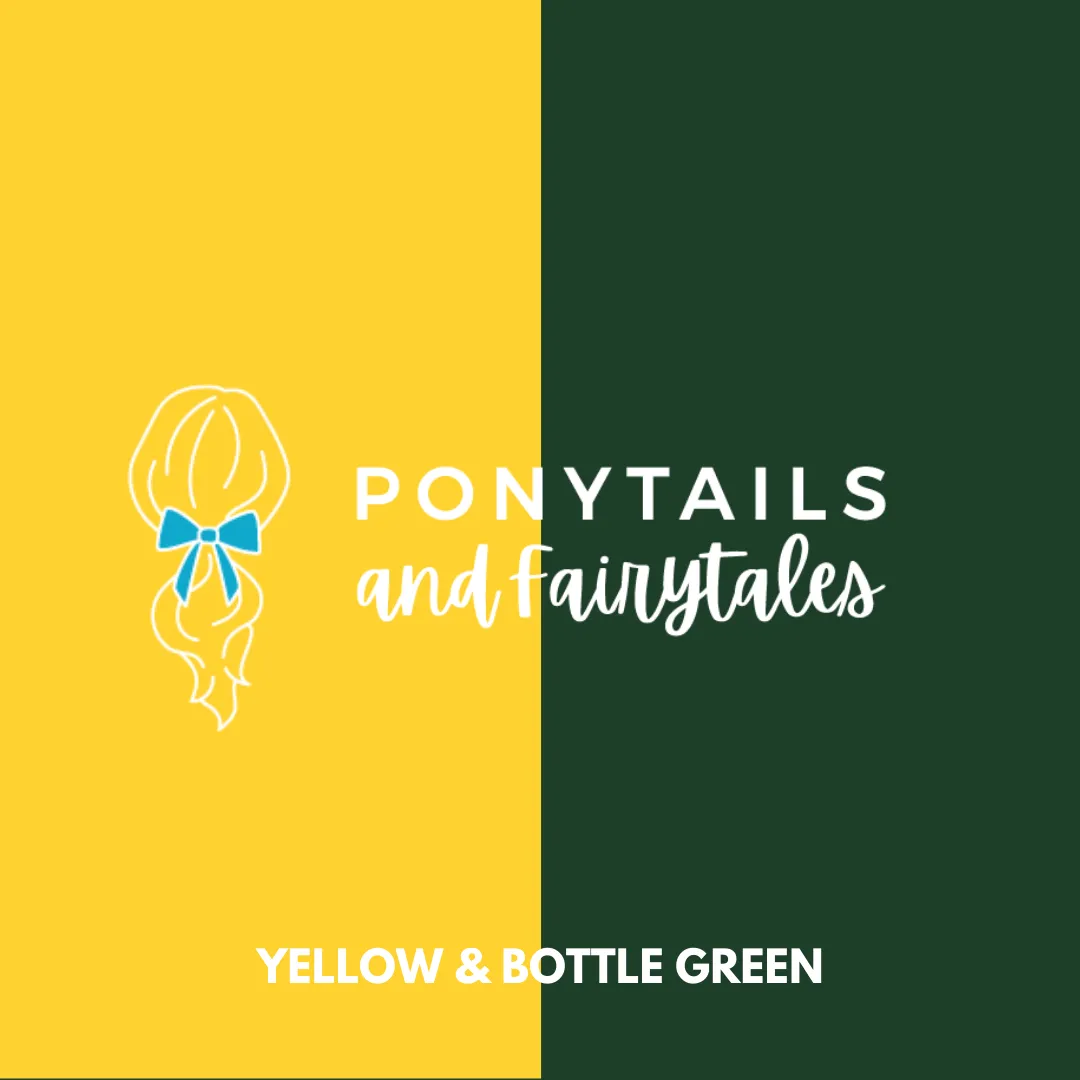 Bottle Green & Yellow Hair Accessories