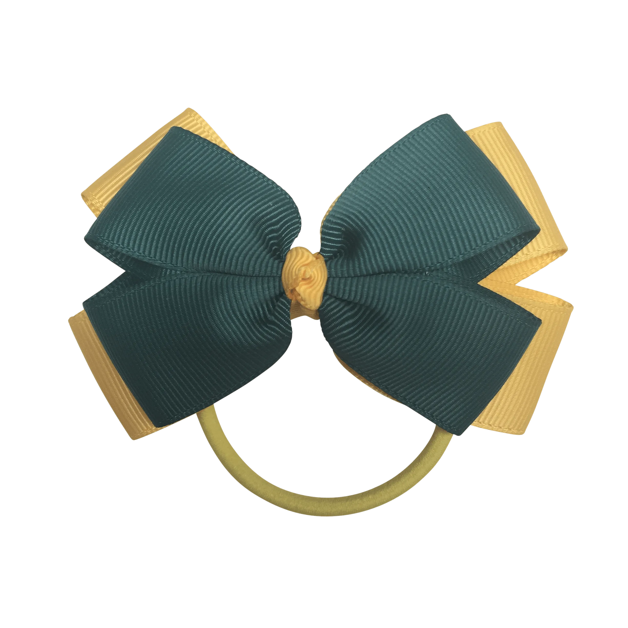 Bottle Green & Yellow Hair Accessories