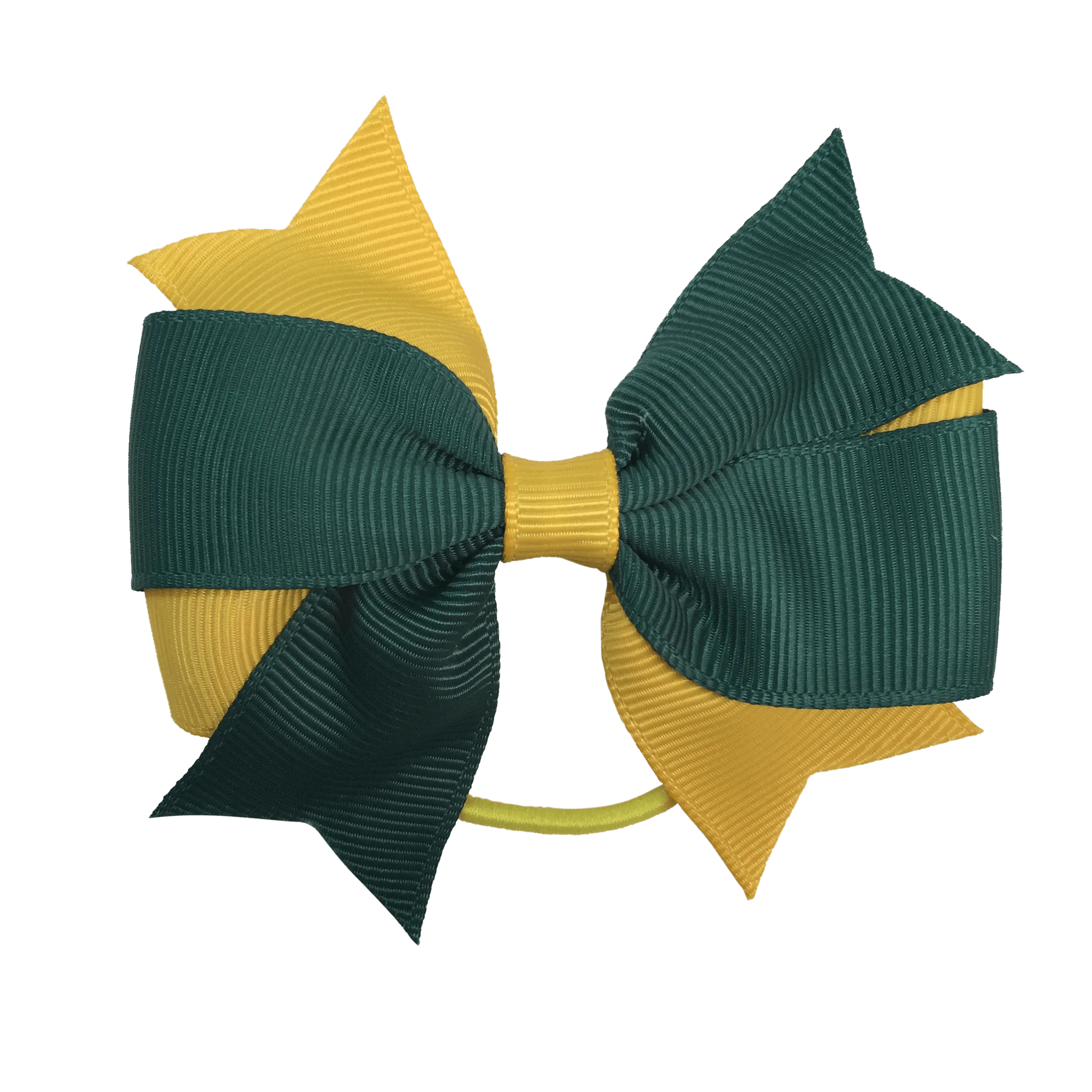 Bottle Green & Yellow Hair Accessories