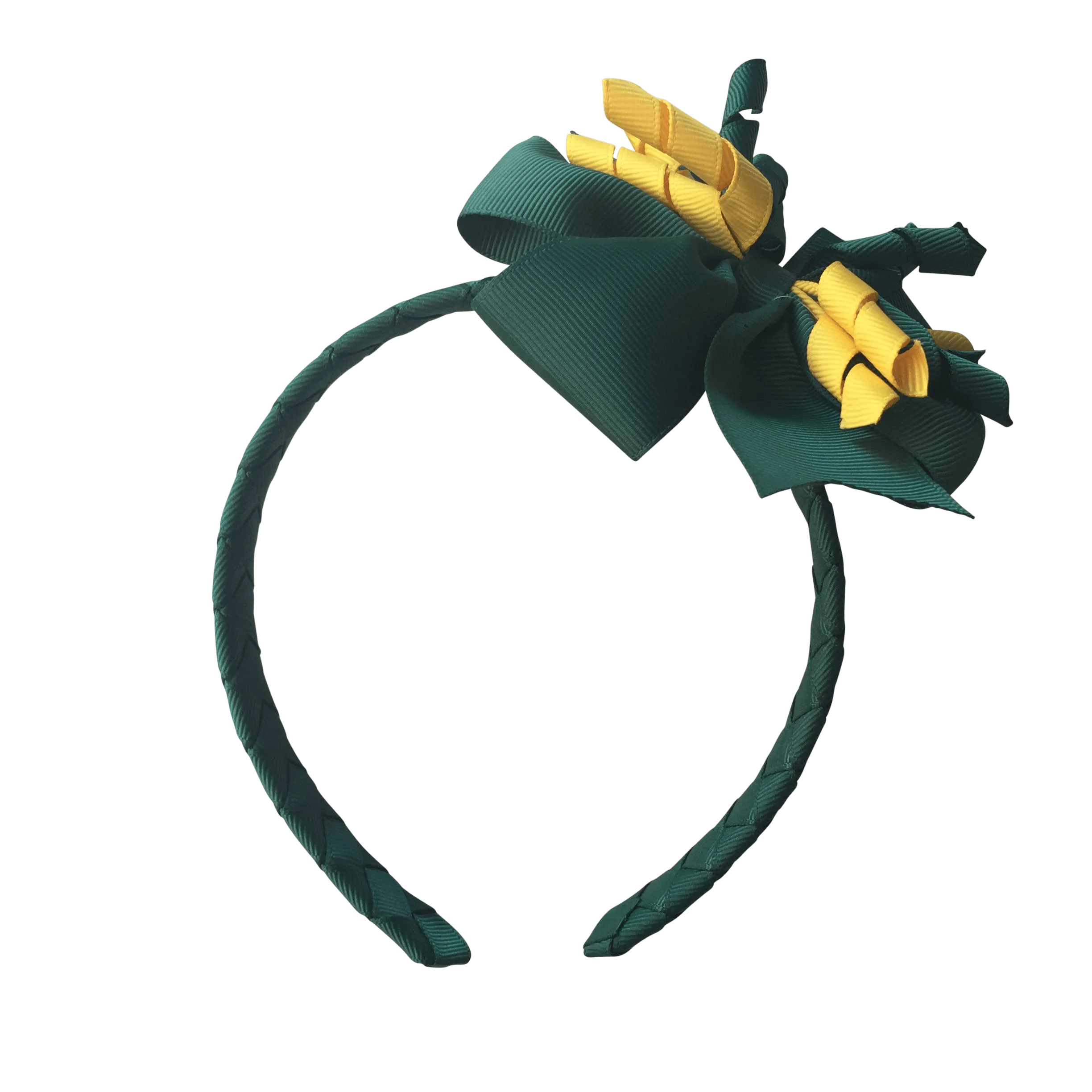 Bottle Green & Yellow Hair Accessories