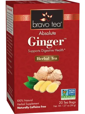 Bravo Tea, Ginger, 20 Tea Bags