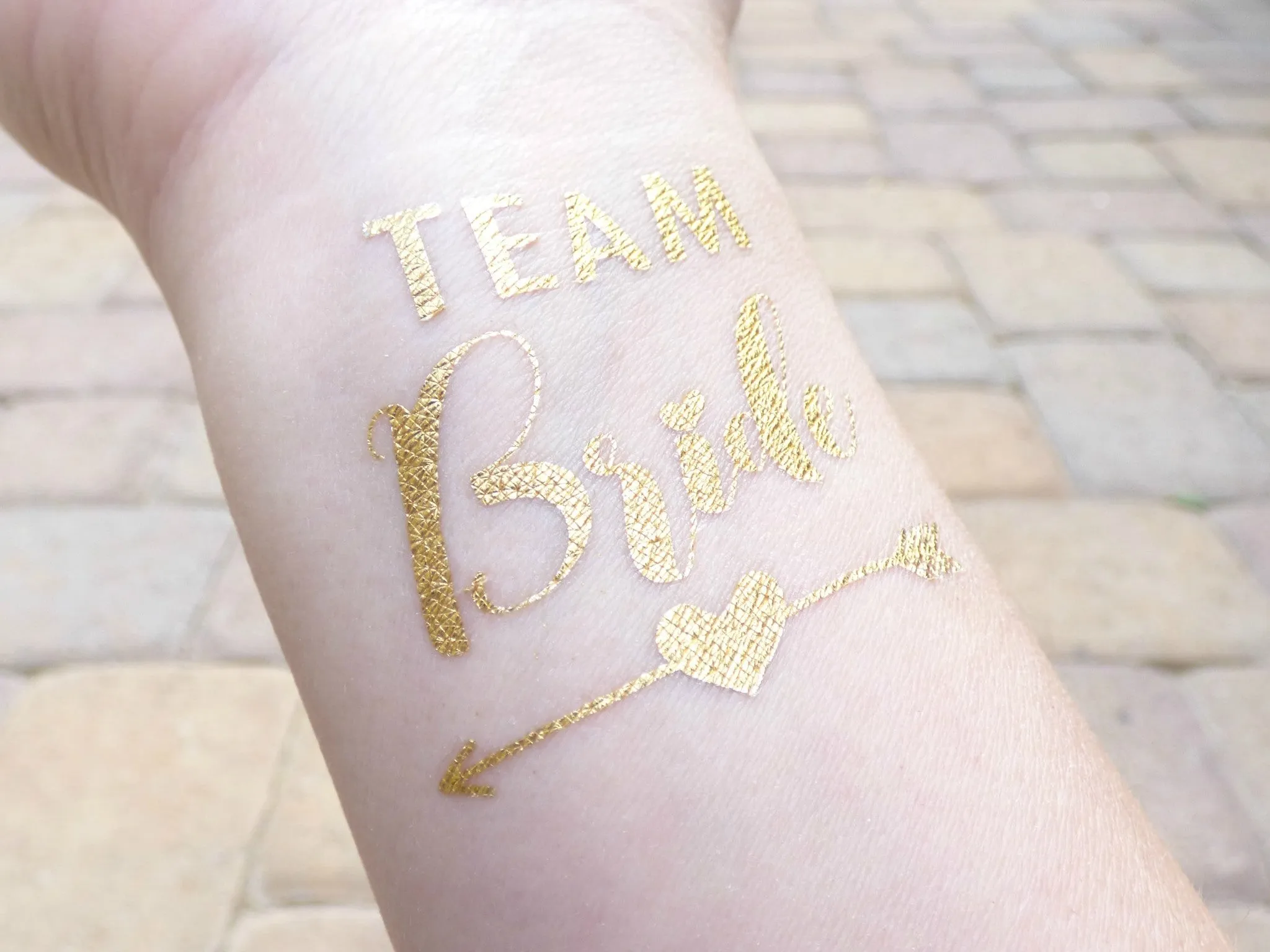 Bride Heart and Arrow Bachelorette Party Tattoo