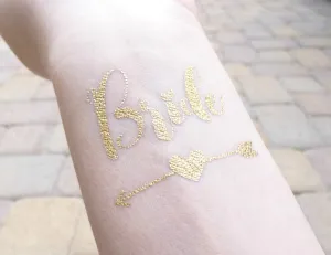 Bride Heart and Arrow Bachelorette Party Tattoo