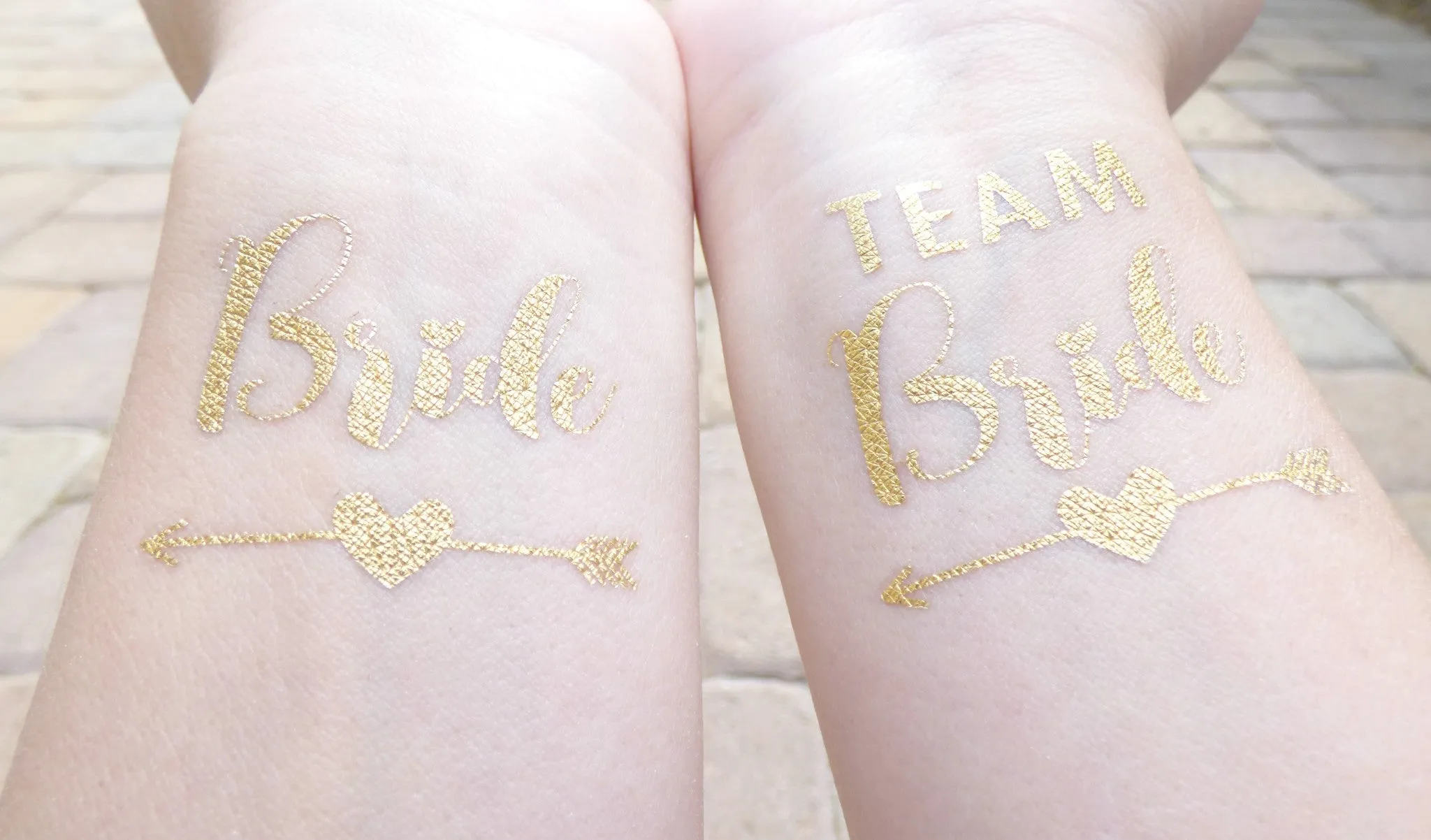 Bride Heart and Arrow Bachelorette Party Tattoo