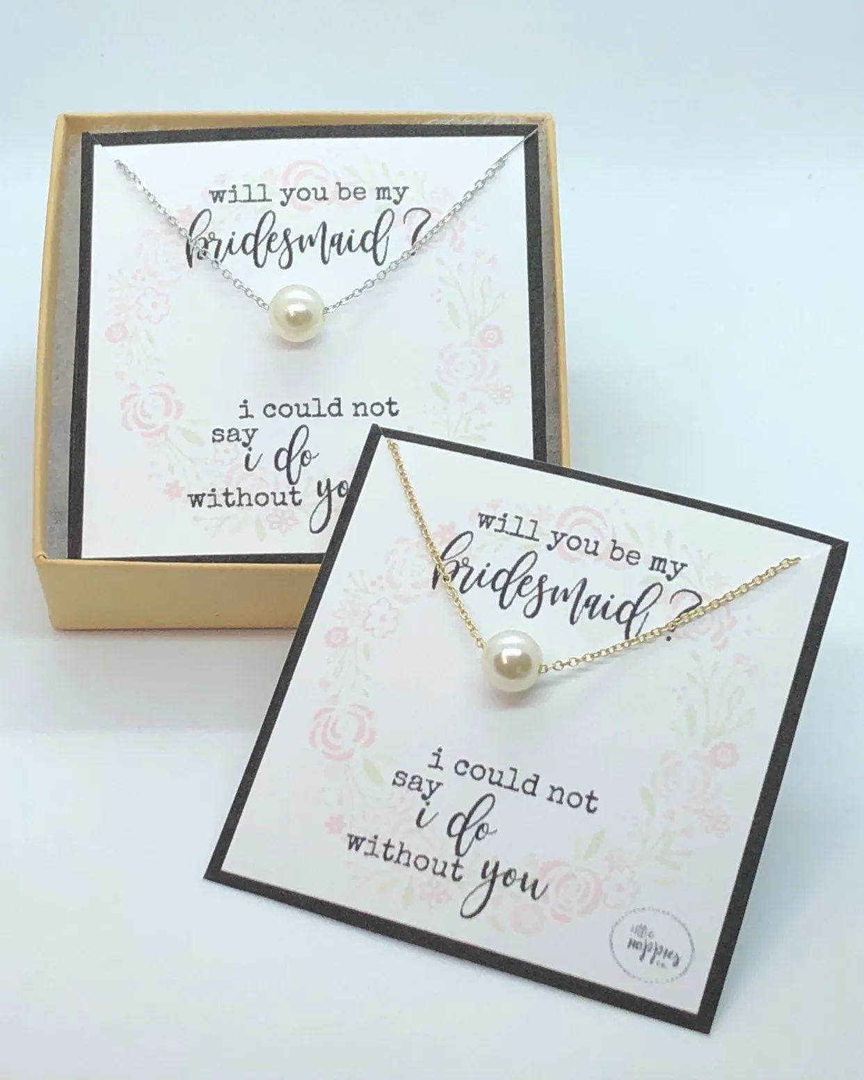 Bridesmaid proposal, bridesmaids gifts, bridesmaid necklace, wedding party gift, I couldn&#39;t say I do without you, gift set for bridesmaid