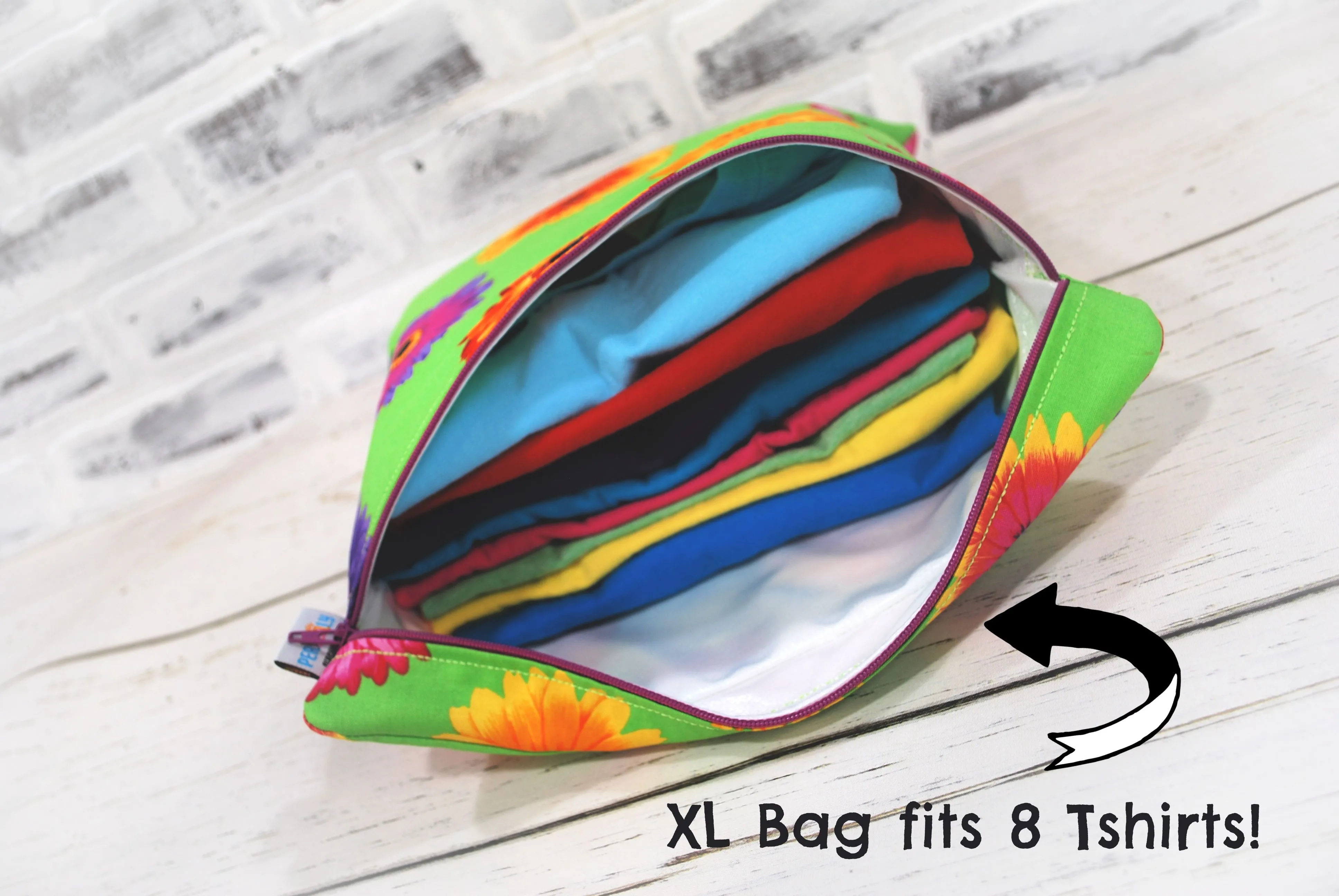 Bright Flowers Personalized Reusable Bag